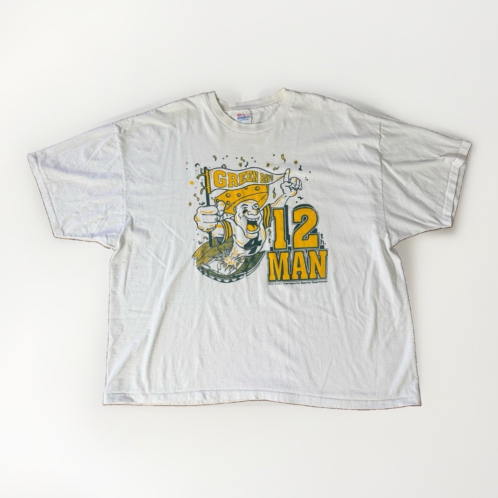Vintage 1990s Green Bay Packers "12th Man" graphic t-shirt Size XXXL
